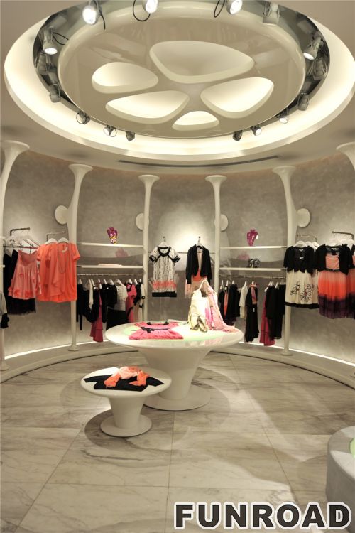 品牌服装零售店的高端室内装饰设计展示架展示柜设计