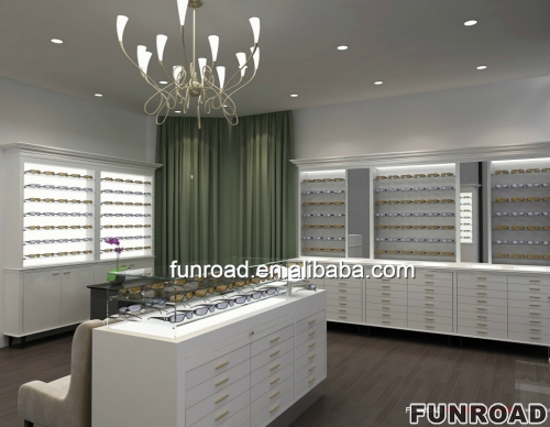 Funroad豪华光学商店展示柜台定做设计案例效果图