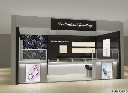 德百利品牌珠宝首饰店，为客户定制的珠宝展示柜设计案例