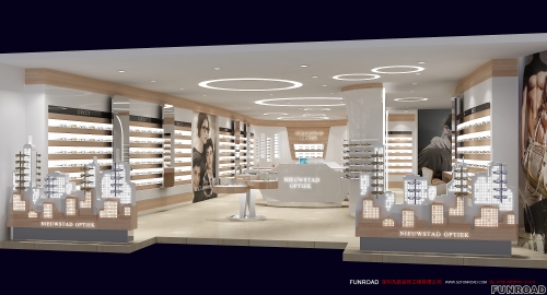 零售店夹具现代光学店柜台设计与光学室内设计