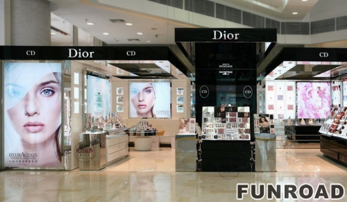 迪奥化妆品店展示柜制作案例
