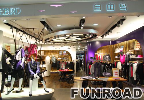 Unique Clothing Store Interior Design with Good Quality Wooden Retail Fittings