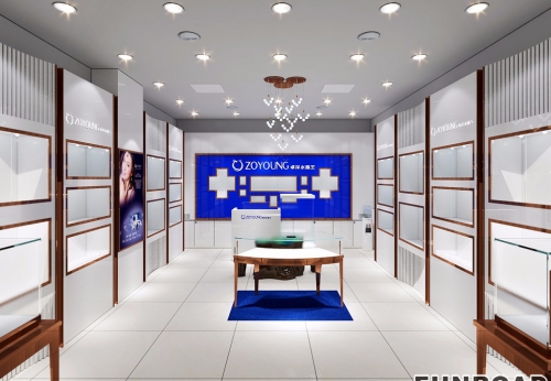 卓阳木质玻璃首饰珠宝展柜商业空间设计效果图-可订制