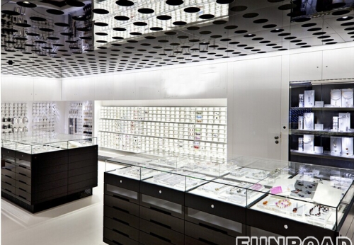 订制亚克力欧式奢华珠宝展示柜台设计效果图-可来图订制