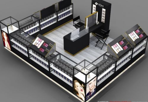 工厂直销化妆品展示柜专业设计商场中岛柜