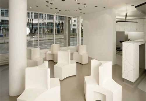 2017年流行的胶合板白色展柜发廊展柜家具