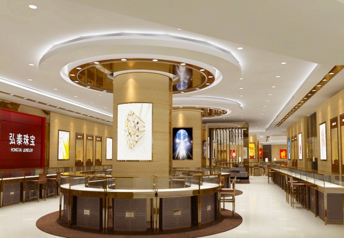 中国制造的珠宝陈列柜，现代设计珠宝展示柜台