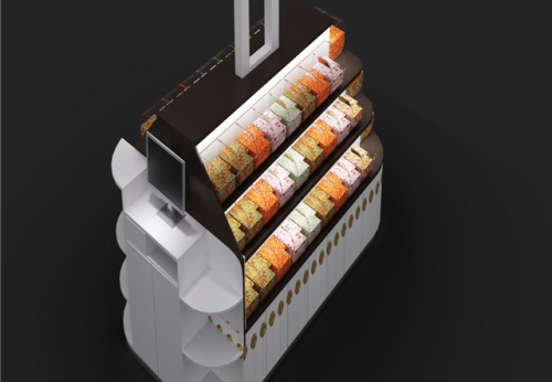 高质量的工厂直销制造糖果亭亭，展示柜效果图