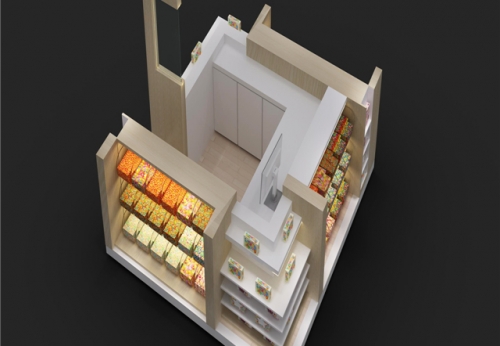 高质量的工厂直销制造糖果亭亭，展示柜效果图