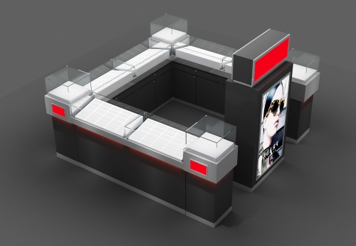 3D design for Opticl kiosk jewelry kiosk sunglass kiosk from Chinese manufacture