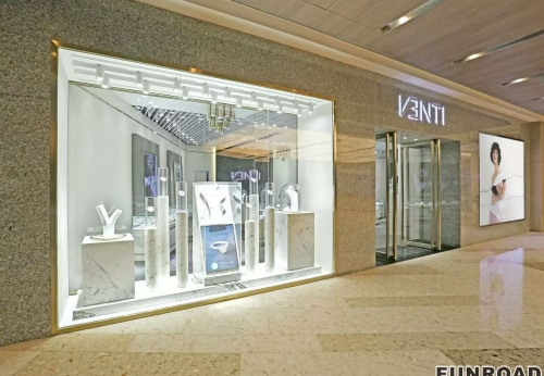 时尚轻奢品牌珠宝店-定制设计高端珠宝展示柜台案例