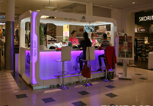 High Quality Customized Shopping Mall Nail Bar Kiosk For Sale