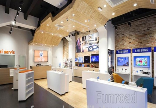 优质MDF木质手机店展示家具设计