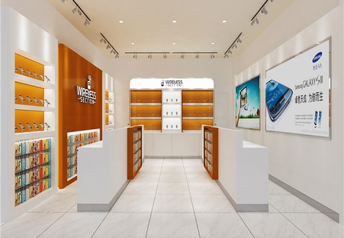 modern retail store wooden design phone display furniture