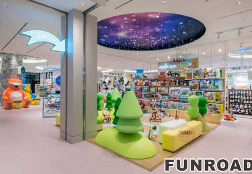 Children's products mall display cabinet case renderings